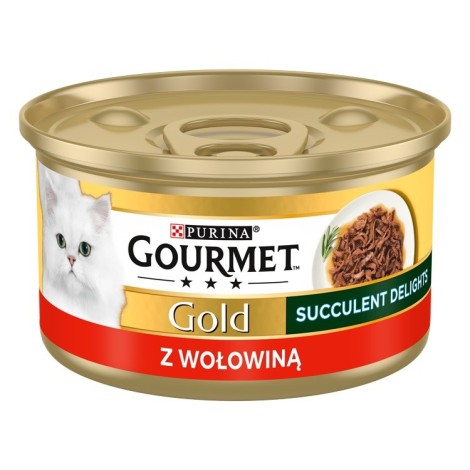 PURINA Gourmet Gold Succulent Delights Beef - wet cat food - 85g