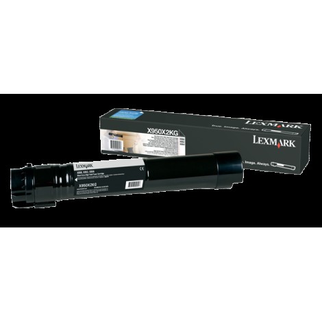 Lexmark X950X2KG | X95x Black Extra High Yield Toner Cartridge (32K) | Cartridge | Black