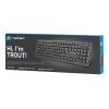 NATEC KEYBOARD TROUT SLIM USB, US LAYOUT, BLACK