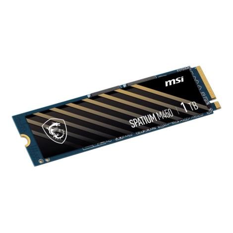 SSD|MSI|SPATIUM M450|1TB|M.2|PCIe Gen4|NVMe|3D NAND|Write speed 3000 MBytes/sec|Read speed 3600 MBytes/sec|2.15mm|TBW 600 TB|MTBF 1500000 hours|S78-440L980-P83