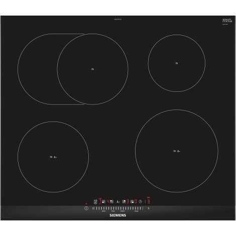 Siemens EH675FFC1E hob Black, Stainless steel Built-in Zone induction hob 4 zone(s)