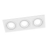 LEDURO SQUARE 3 Recessed white GU10 x 3