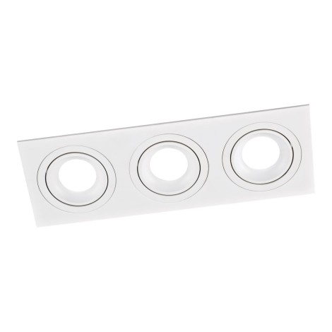 LEDURO SQUARE 3 Recessed white GU10 x 3