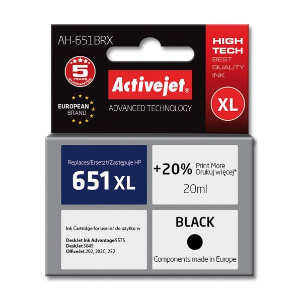 Activejet AH-651BRX Ink (replacement for HP ...