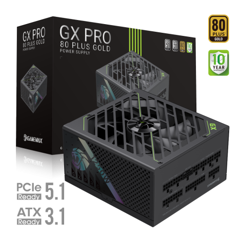 Gamemax Power Supply, 80 PLUS, Gold | GX PRO 1250G | 1250 W