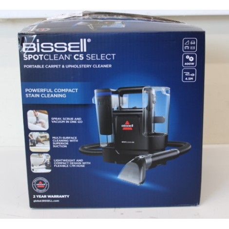 SALE OUT.  | Bissell SpotClean C5 Select Portable Carpet and Upholstery Cleaner | 3928N | Corded operating | Handheld | Washing function | 400 W | Black/Blue | Warranty 24 month(s) | UNPACKED, USED, SCRATCHED, MISSING THE LIQUID BOTTLE