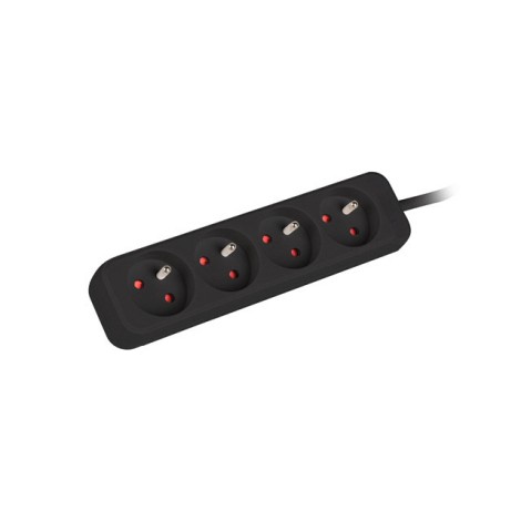 Power strip 1m 4x outlets for UPS system | PS0-04E-0100-IEC-BK | Sockets quantity 4