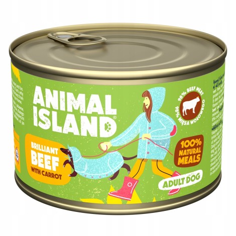 ANIMAL ISLAND Beef with carrots - wet dog food - 410 g