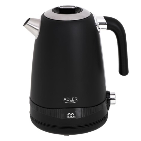 Adler | Kettle | AD 1295b | Electric | 2200 W | 1.7 L | Stainless steel | 360° rotational base | Black