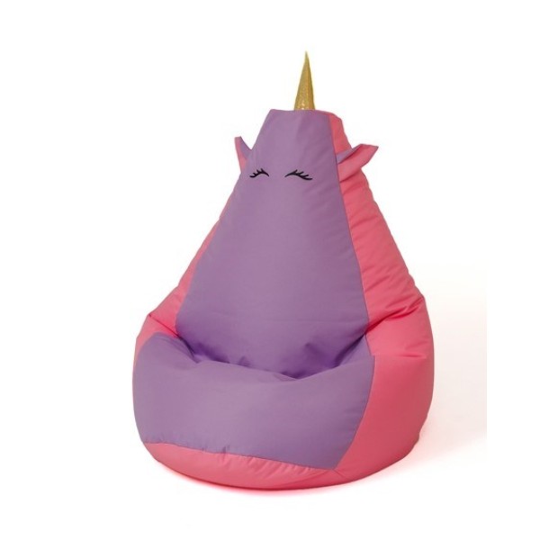 Sako bag pouf Unicorn pink-purple XXL ...