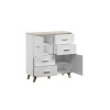 Cama Sideboard LOTTA 110 2D4S white/sonoma oak