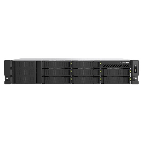 Qnap TS-855eU-8G, 2U, 8 x 2.5"/3.5" SATA, Intel Atom C5125 8C/8T, 8 GB SODIMM DDR4 (max. 64GB ), 2 x 2.5GbE, Single PSU