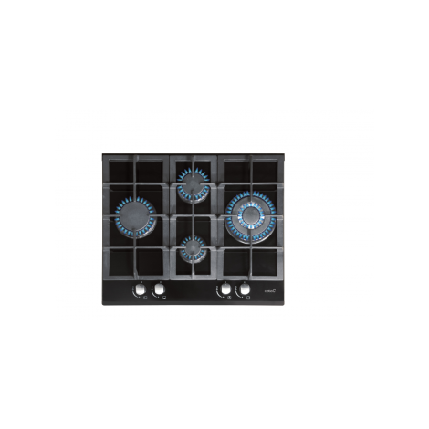 CATA | Hob | LCI 6031 B | Gas on glass | Number of burners/cooking zones 4 | Rotary knobs | Black