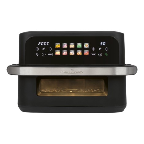 ProfiCook PC-FR 1313 H Double 10 L Stand-alone 2400 W Hot air fryer Black, Stainless steel