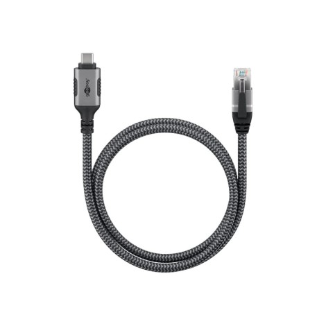 Goobay USB-A 3.1 to RJ45 Ethernet Cable, 1 m | 70696 | Black