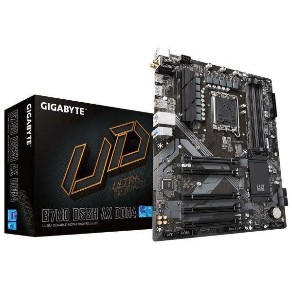 Mainboard|GIGABYTE|Intel B760 Express|LGA1700|ATX|Memory DDR4|Memory slots 4|4xPCI-Express ...