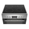 Bosch | Cooker | HKR39A250U | Hob type Vitroceramic | Oven type Electric | Stainless steel | Width 60 cm | Electronic ignition | Grilling | LED | Depth 60 cm | 66 L