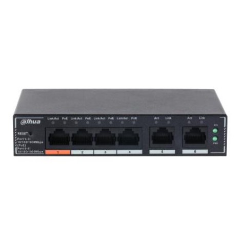 Switch|DAHUA|DH-SG4006P|Type L2|PoE ports 4|60 Watts|SG4006P