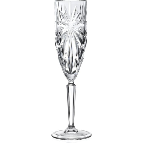 Crystal champagne glasses RCR OASIS, 160 ml, 6 pcs. | OASIS