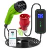 Qoltec Mobile EV Car Charger Adjustable 2in1 Type2 | 11kW | CEE 5 PIN | Wi-fi| LCD | 3 phases | Portable | Wallbox | 5m