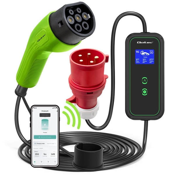 Qoltec Mobile EV Car Charger Adjustable ...