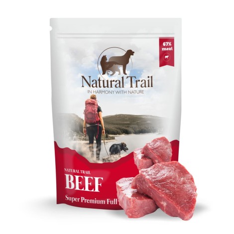 NATURAL TRAIL Pouch Beef - wet dog food - 500g