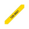 Brother | TZe-S621 Strong Adhesive Laminated Tape | Black on Yellow | TZe | 8 m | 9 cm