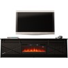 RTV GRANERO + fireplace cabinet 200x56.7x35 black/black gloss