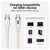 Hyper 1.5m Silicone USB-C to USB-C 60W Charging Cable - White | Hyper