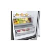 LG | Refrigerator | GBB72PZEMN | Energy efficiency class E | Free standing | Combi | Height 203 cm | No Frost system | Fridge net capacity 277 L | Freezer net capacity 107 L | 36 dB | Silver