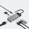 GREEN CELL HUB USB-C ADAPTER GC CONNECT 7W1 (3XUSB 3.1, HDMI 4K 60HZ, USB-C PD 85W, MICROSD/SD)