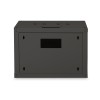 Digitus | Wall Mounting Cabinet | DN-19 07-U-SW | Black | IP protection class: IP20; Front door: Glass door, single opening; Cabinet type: Wall mounting cabinet; Equipment mounting depth min.-max.: 305-370 mm; Load capacity: 100 kg; Dimensions 420 x 600 x