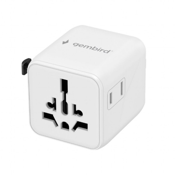Gembird TPA-INT-01-W Universal travel power adapter, ...