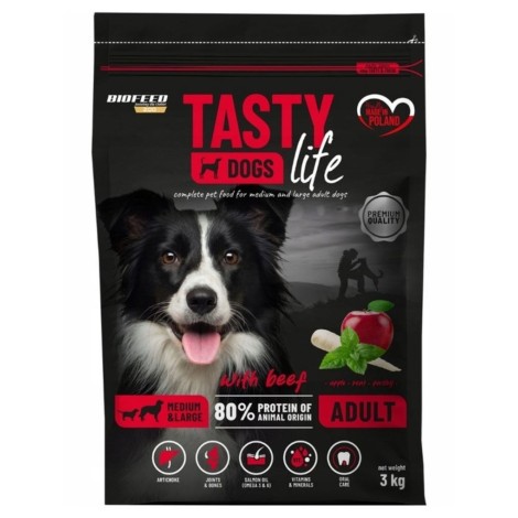 BIOFEED Tasty Life medium & large Beef - dry dog food - 3kg