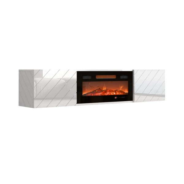RTV LUXE cabinet 182.6x34.5x37.5 white/gloss white ...