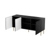 JUNGLE chest 152x40.5x74.5 matte black + golden legs