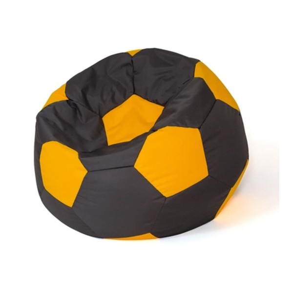Sako bag pouffe Ball black-yellow L ...