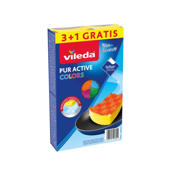 Sponge Vileda Pur Active Colors 4 ...