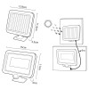 Maclean Energy MCE438 Solar LED Floodlight with motion sensor, IP44, 5W, 400lm, 6000K cold white, lithium battery 1300 mAh, 5.5V DC