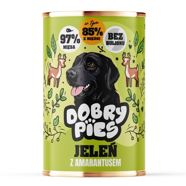 DOBRY PIES Jeleń z amarantusem mokra ...