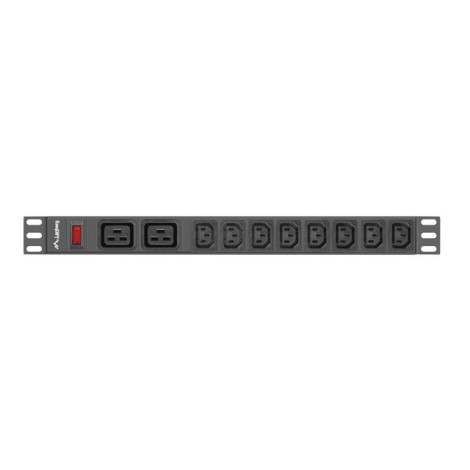 LANBERG POWER STRIP PDU RACK (1U, 16A,2XC19,8XC13)