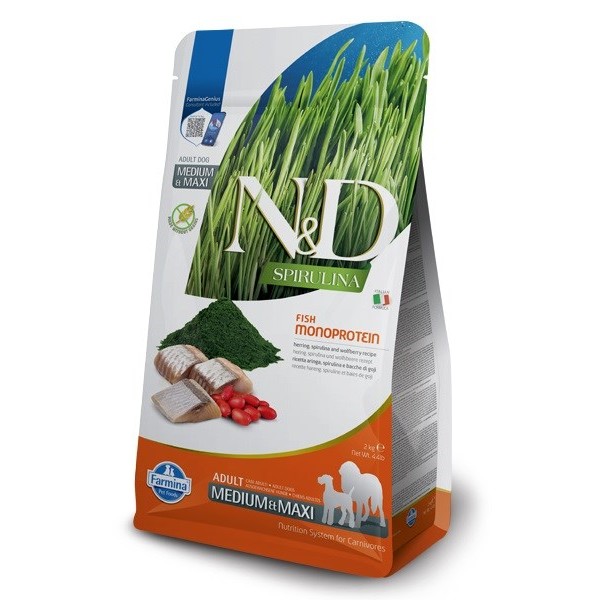 FARMINA N&D Spirulina Herring Adult Med/Maxi ...