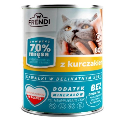 FRENDI kawałki w sosie z kurczakiem mokra karma dla kota 800g