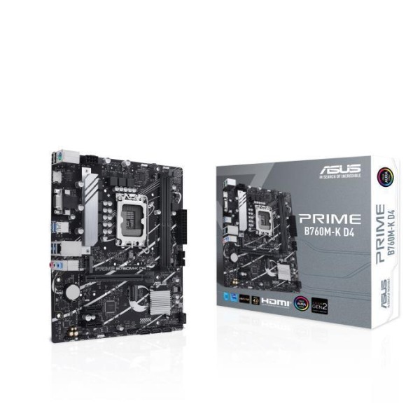 Mainboard|ASUS|Intel B760 Express|LGA1700|Micro-ATX|Memory DDR4|Memory slots 2|2xPCI-Express ...