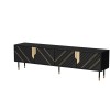 Cama 4D MOUNTAIN TV cabinet 204x40x55 black + gold