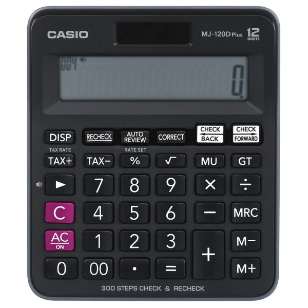 CASIO CALCULATOR OFFICE MJ-120D PLUS BLACK ...