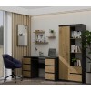 Topeshop RS-80 BILY ANTHRACITE/OAK ARTISAN office bookcase