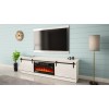 RTV GRANERO + fireplace cabinet 200x56.7x35 white/gloss white