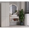 BATHROOM CABINET NEL DD 1K BASKET CASMERE COLOUR LONG DOORS