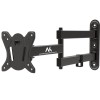 Maclean MC-417 Full Motion TV Monitor Wall Mount 13-32" 30kg max. VESA 100x100 Black Powder Coated Universal Holder Bracket Adjustable Wall Distance Rotating Tilting